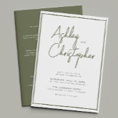 Minimalistische typografie Script All-in-One Weddi Kaart