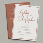 Minimalistische typografie Script All-in-One Weddi Kaart