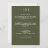 Minimalistische typografie Script All-in-One Weddi Kaart (Achterkant)