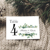 Minimalistische typografie Script Trouwtafel Kaart Notitiekaartje