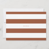 Minimalistische Typografie Terracotta Foto Save The Date (Achterkant)