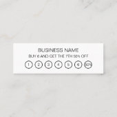 Minimalistische typografie trendy roze loyaliteits mini visitekaartje (Achterkant)