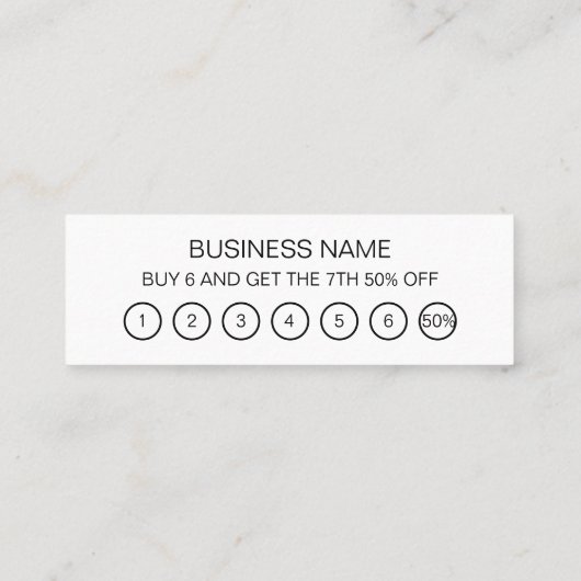 Minimalistische typografie trendy roze loyaliteits mini visitekaartje (Achterkant)