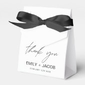 Minimalistische typografie Trouw Dankjewel Bedankdoosjes (Voorkant Zijde)