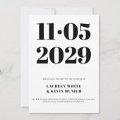 Minimalistische Typografie Trouwen Bewaar de datum Save The Date (Voorkant)