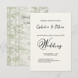 Minimalistische typografie trouwkaart kaart