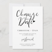 Minimalistische typografie Verander de datum van h Aankondiging (Voorkant)