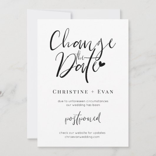 Minimalistische typografie Verander de datum van h Aankondiging (Voorkant)