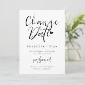 Minimalistische typografie Verander de datum van h Aankondiging (Staand voorkant)