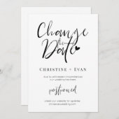 Minimalistische typografie Verander de datum van h Aankondiging (Voorkant / Achterkant)