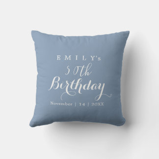Minimalistische typografie verjaardagsfeest ontwer kussen