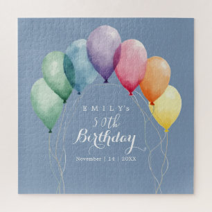 Minimalistische typografie verjaardagsfeest ontwer legpuzzel
