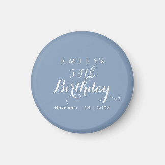 Minimalistische typografie verjaardagsfeest ontwer magneet