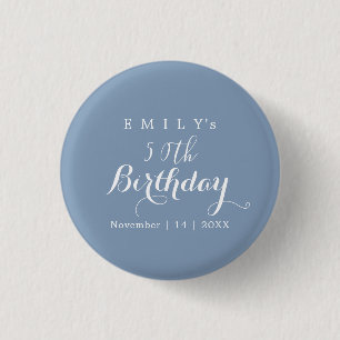 Minimalistische typografie verjaardagsfeest ontwer ronde button 3,2 cm