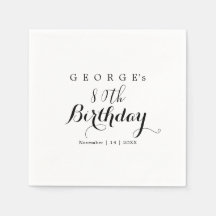 Minimalistische typografie verjaardagsfeest ontwer