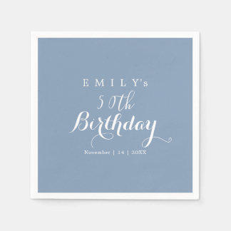 Minimalistische typografie verjaardagsfeest ontwer servet