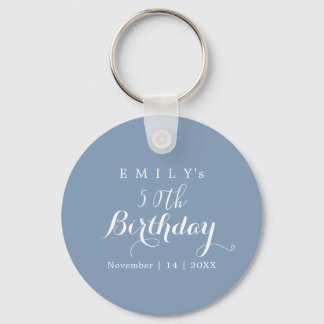 Minimalistische typografie verjaardagsfeest ontwer sleutelhanger