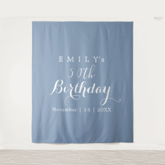 Minimalistische typografie verjaardagsfeest ontwer wandkleed