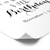 Minimalistische typografie Verjaardagsfeestontwerp Poster (Hoek)