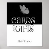 Minimalistische Typografie Vlinderkaarten en gesch Poster (Voorkant)