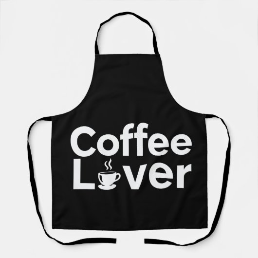 Minimalistische typografie voor koffieliefhebbers schort (Voorkant)