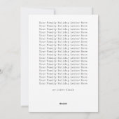 Minimalistische typografie Vrolijke Kerstmis Fotob Feestdagenkaart (Achterkant)