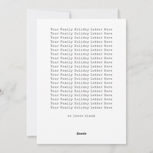 Minimalistische typografie Vrolijke Kerstmis Fotob Feestdagenkaart (Achterkant)