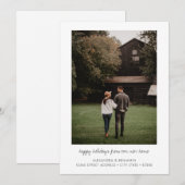 Minimalistische typografie We hebben nieuwe startf Feestdagenkaart (Voorkant / Achterkant)