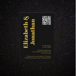 Minimalistische Typografie Wedding Accommodatie Informatiekaartje