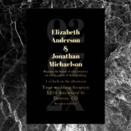 Minimalistische Typografie Wedding Folie Uitnodiging