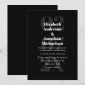 Minimalistische Typografie Wedding Kaart (Voorkant / Achterkant)