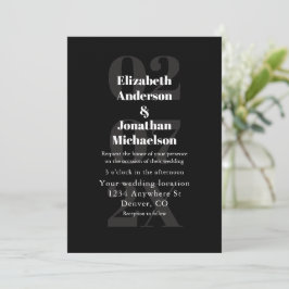 Minimalistische Typografie Wedding Kaart