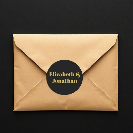 Minimalistische Typografie Wedding Ronde Sticker