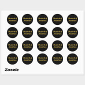 Minimalistische Typografie Wedding Ronde Sticker (Vel)