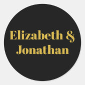 Minimalistische Typografie Wedding Ronde Sticker (Voorkant)