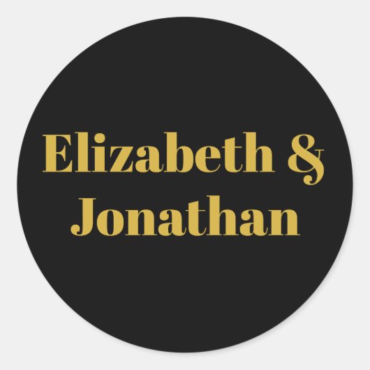 Minimalistische Typografie Wedding Ronde Sticker (Voorkant)