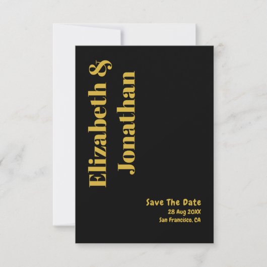Minimalistische Typografie Wedding Save The Date (Voorkant)