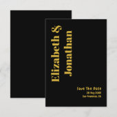 Minimalistische Typografie Wedding Save The Date (Voorkant / Achterkant)