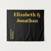 Minimalistische Typografie Wedding Wandkleed (Voorkant (horizontaal))