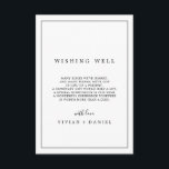 Minimalistische Typografie Wedding Wishing Well Ka Informatiekaartje<br><div class="desc">Deze minimalistische trouwerij voor typografie is perfect voor een eenvoudige bruiloft. Het moderne romantische ontwerp kenmerkt klassieke zwarte en witte typografie. in elke kleur. Houd het ontwerp eenvoudig en elegant, zoals het is, of personaliseer het door uw eigen grafiek en kunstwerk toe te voegen. Pas deze kaart van de uitnodigingsbijlage...</div>