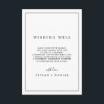 Minimalistische Typografie Wedding Wishing Well Ka Informatiekaartje<br><div class="desc">Deze minimalistische trouwerij voor typografie is perfect voor een eenvoudige bruiloft. Het moderne romantische ontwerp kenmerkt klassieke zwarte en witte typografie. in elke kleur. Houd het ontwerp eenvoudig en elegant, zoals het is, of personaliseer het door uw eigen grafiek en kunstwerk toe te voegen. Pas deze kaart van de uitnodigingsbijlage...</div>