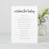 Minimalistische Typografie Wensen voor Baby shower Kaart (Staand voorkant)
