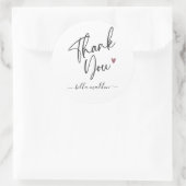 Minimalistische Typografie, zwart en wit, bedankt Ronde Sticker (Tas)