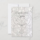 Minimalistische Typografie Zwart & wit bruiloft Kaart (Achterkant)