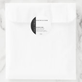 Minimalistische typografie zwart-wit gezichtscrème ronde sticker (Tas)