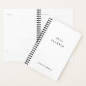 Minimalistische typografie zwart & wit planner (Display)