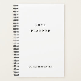 Minimalistische typografie zwart & wit planner