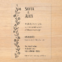 Minimalistische typografie zwarte bruiloft