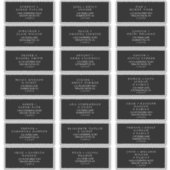 Minimalistische typografie | Zwarte Gast Adresetik Sticker (Voorkant)