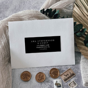 Minimalistische typografie   Zwarte Gast Adresetik Sticker